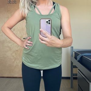 Small Army Green Workout Tank